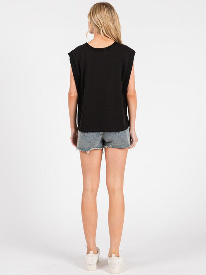 WOMEN'S SLEEVELESS LOOSE FIT TOP