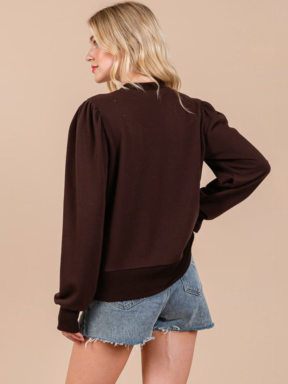 WOMEN'S LONG SLEEVE SOLID PULLOVER SWEATER