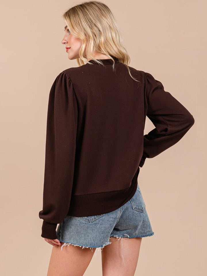 WOMEN'S LONG SLEEVE SOLID PULLOVER SWEATER