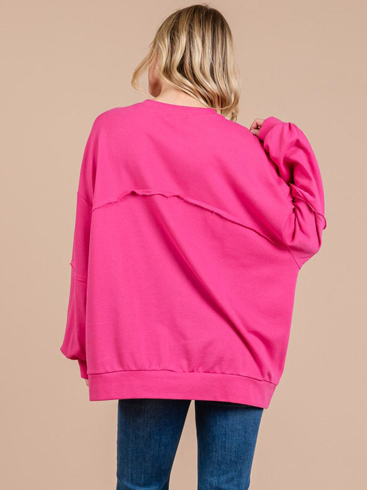 WOMEN'S LONG SLEEVE OVERSIZED PULLOVER SWEATER