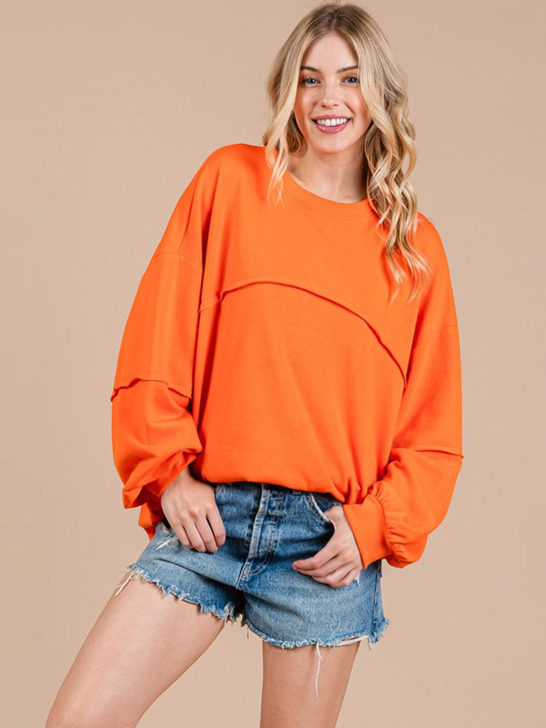WOMEN'S LONG SLEEVE OVERSIZED PULLOVER SWEATER