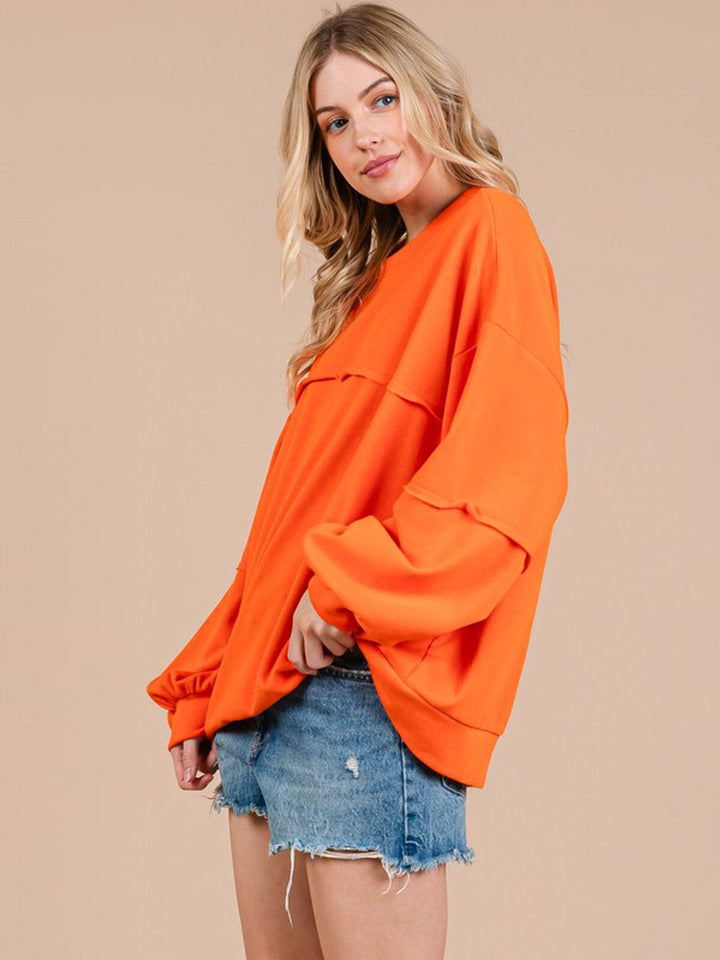 WOMEN'S LONG SLEEVE OVERSIZED PULLOVER SWEATER