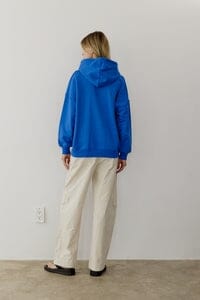 WOMEN'S LONG SLEEVE FRONT POCKETS HOODED PULLOVER SWEATER