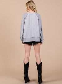 WOMEN'S LONG SLEEVE BUTTON UP TOP