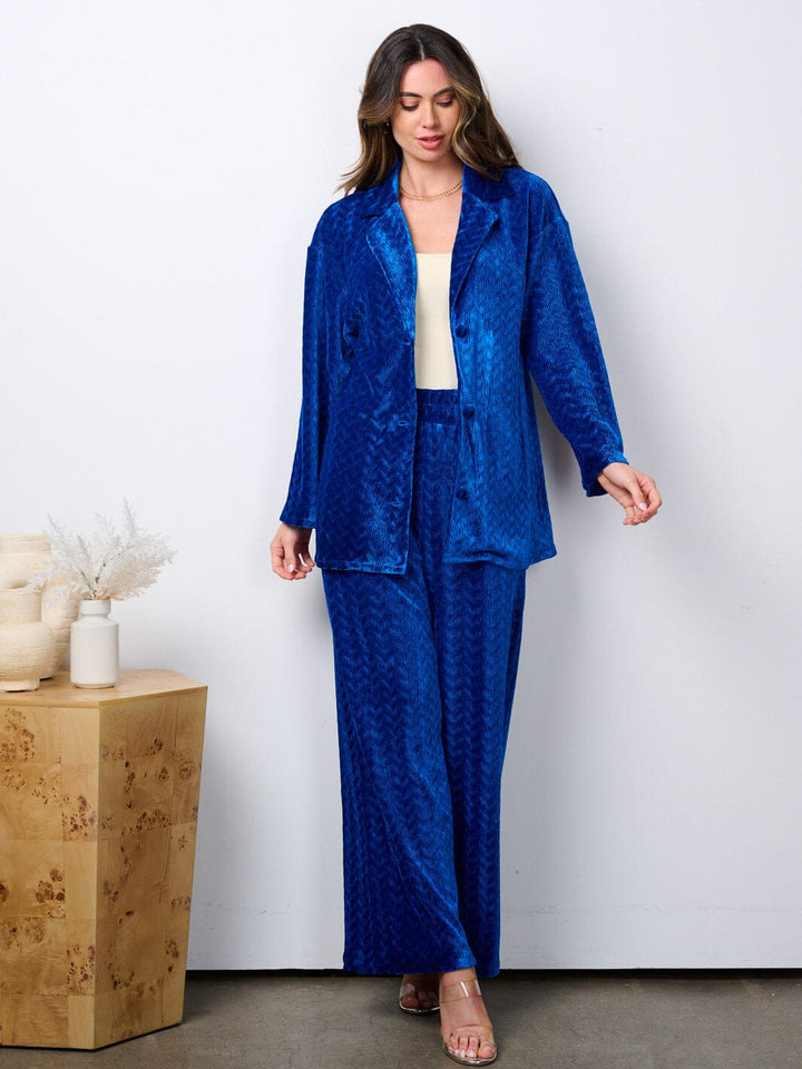 WOMEN'S LONG SLEEVE TOP & WIDE LEG PANTS 2PC. SET