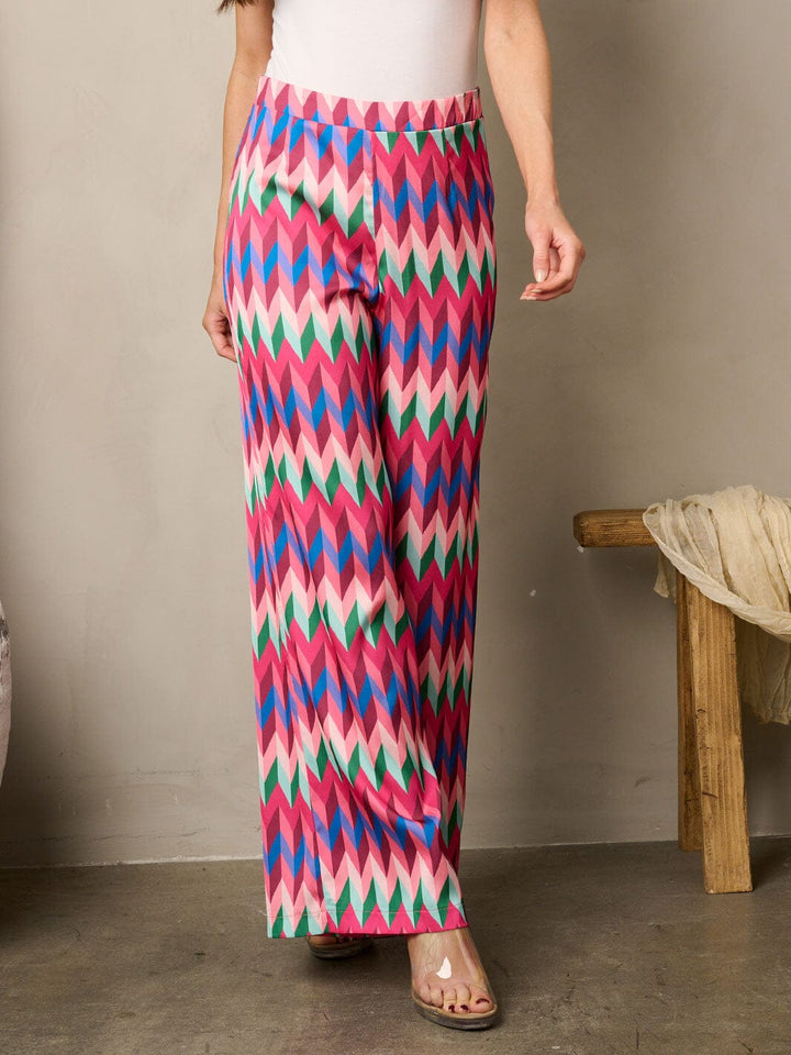 WOMEN'S WIDE LEG MULTI COLOR PANTS