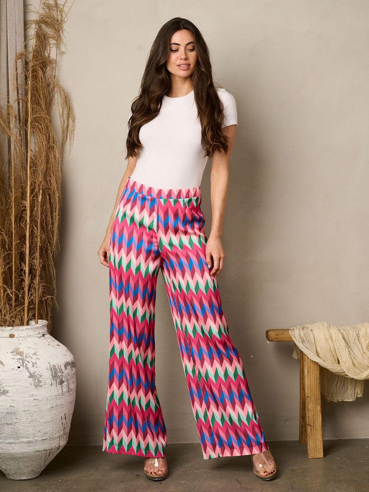 WOMEN'S WIDE LEG MULTI COLOR PANTS