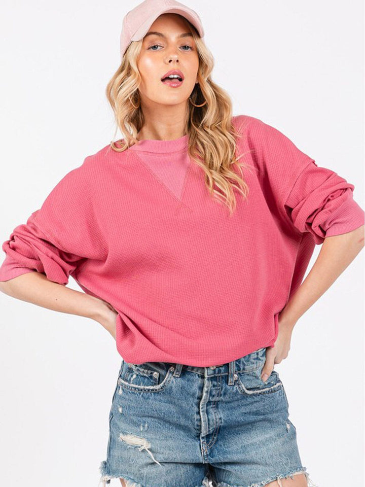 WOMEN'S LONG SLEEVE LOOSE FIT TOP