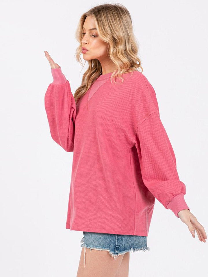 WOMEN'S LONG SLEEVE LOOSE FIT TOP