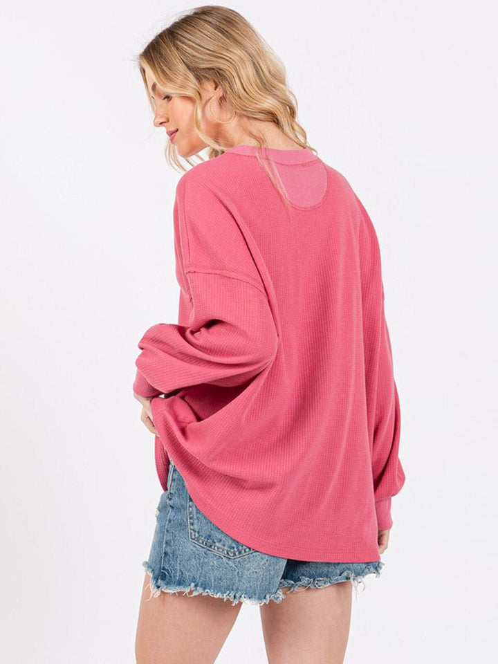 WOMEN'S LONG SLEEVE LOOSE FIT TOP