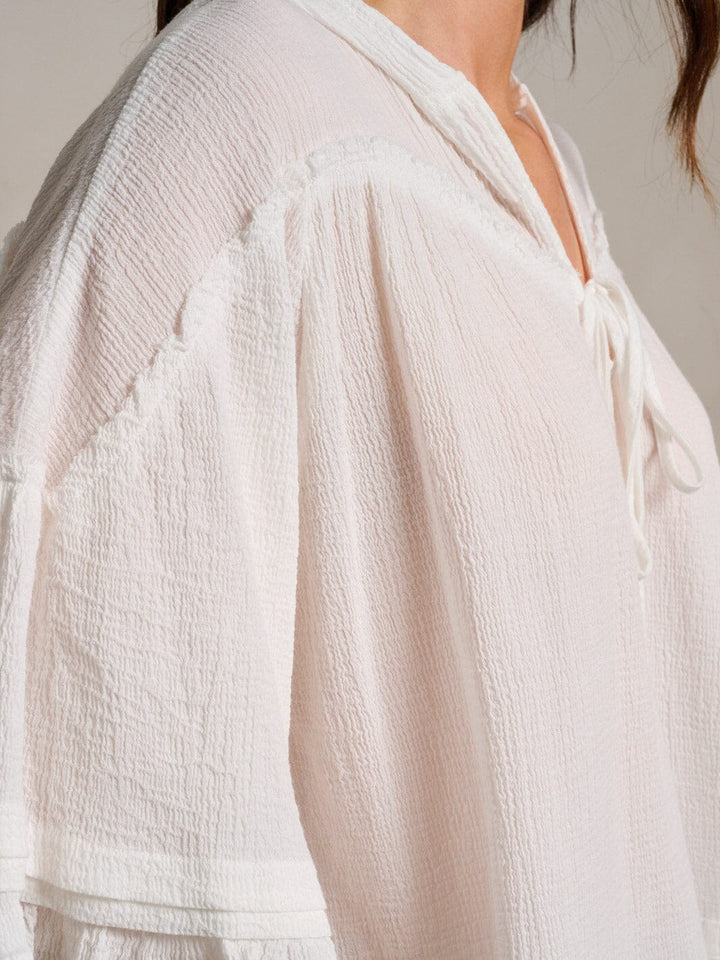 WOMEN'S RUFFLE SLEEVE SQUARE NECK SMOCK FLORAL TUNIC TOP (Copy)