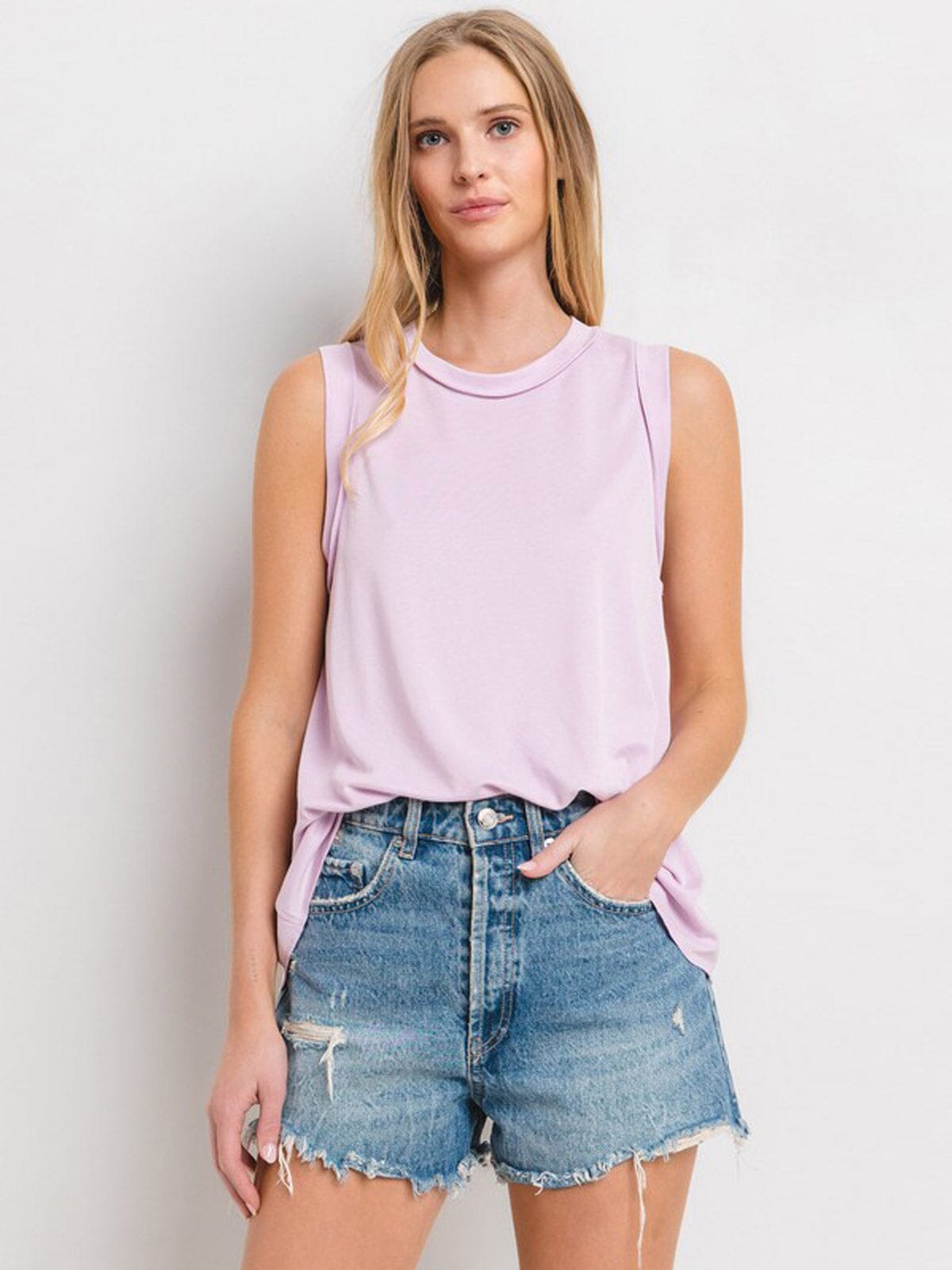 WOMEN'S SLEEVELESS TUNIC TANK TOP