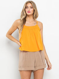 WOMEN'S SLEEVELESS LOOSE FIT TUNIC TANK TOP