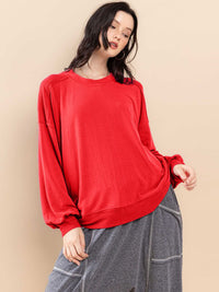 WOMEN'S LONG SLEEVE SOLID TOP