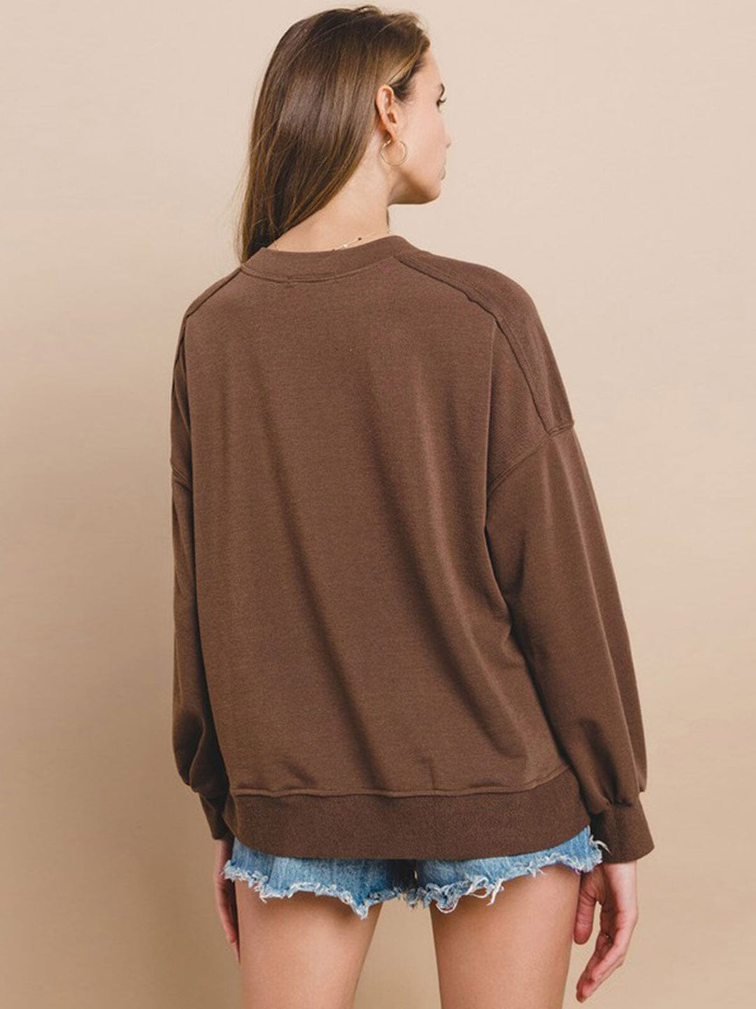 WOMEN'S LONG SLEEVE SOLID TOP