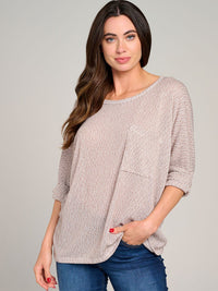 WOMEN'S SHORT SLEEVE FRONT POCKET BLOUSE