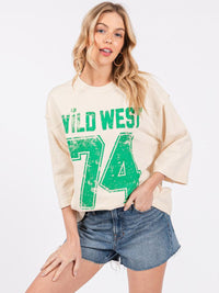 WOMEN'S SHORT SLEEVE GRAPHIC TOP
