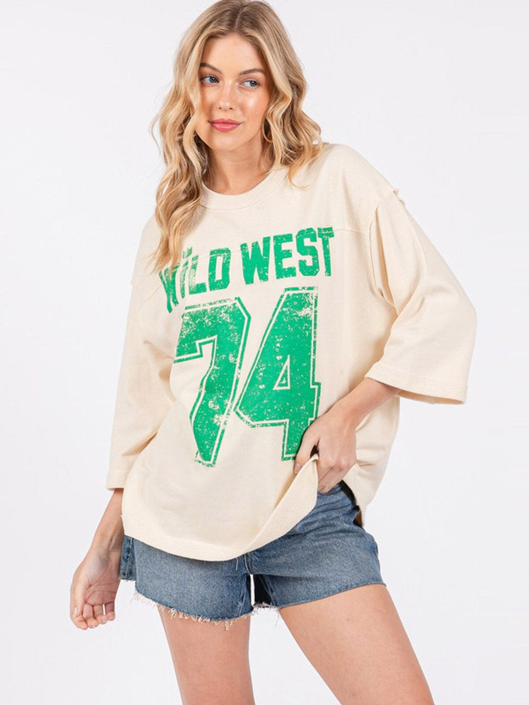 WOMEN'S SHORT SLEEVE GRAPHIC TOP