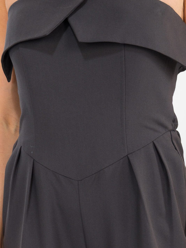 WOMEN'S SLEEVELESS FRONT POCKETS WIDE LEG JUMPSUIT