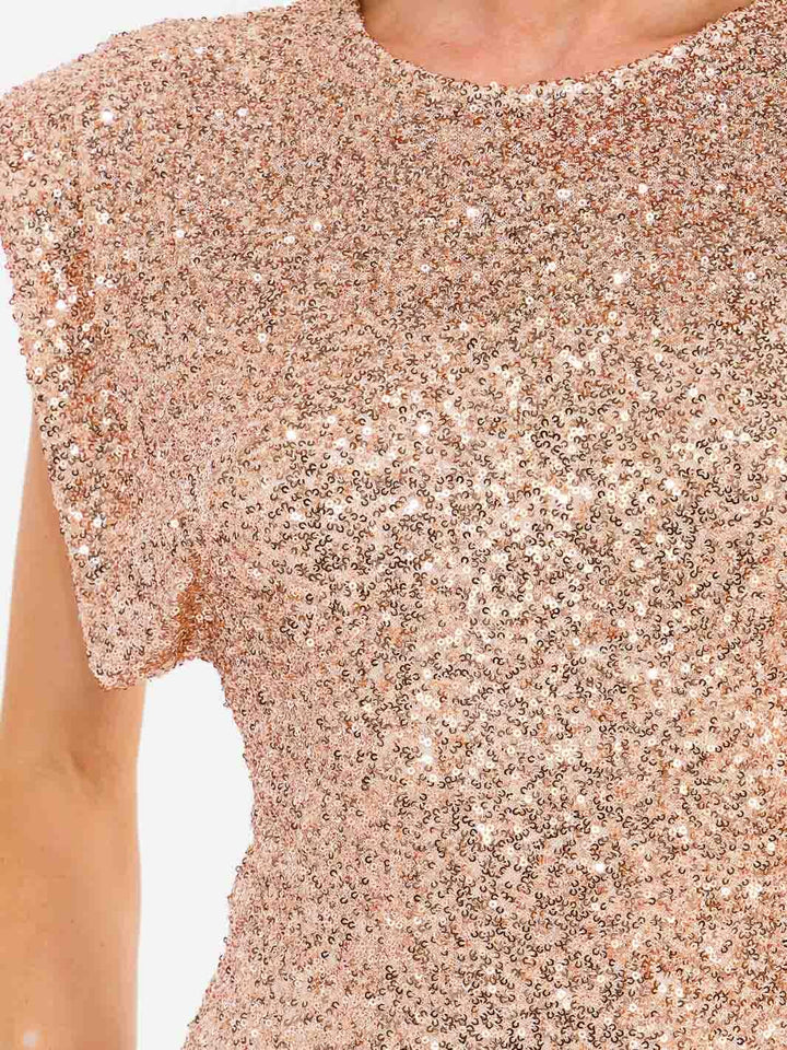 WOMEN'S SLEEVELESS BODYCON SEQUINS MINI DRESS