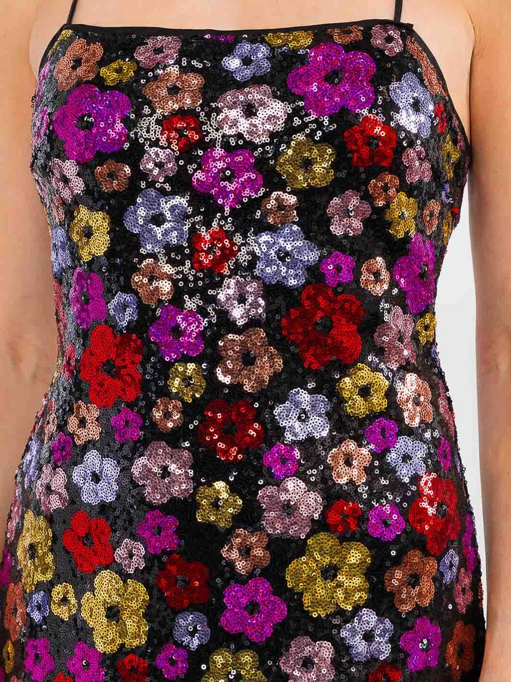 WOMEN'S SLEEVELESS OPEN BACK BODYCON SEQUINS MINI DRESS