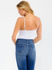 WOMEN'S SLEEVELESS BASIC SOLID BODYSUIT