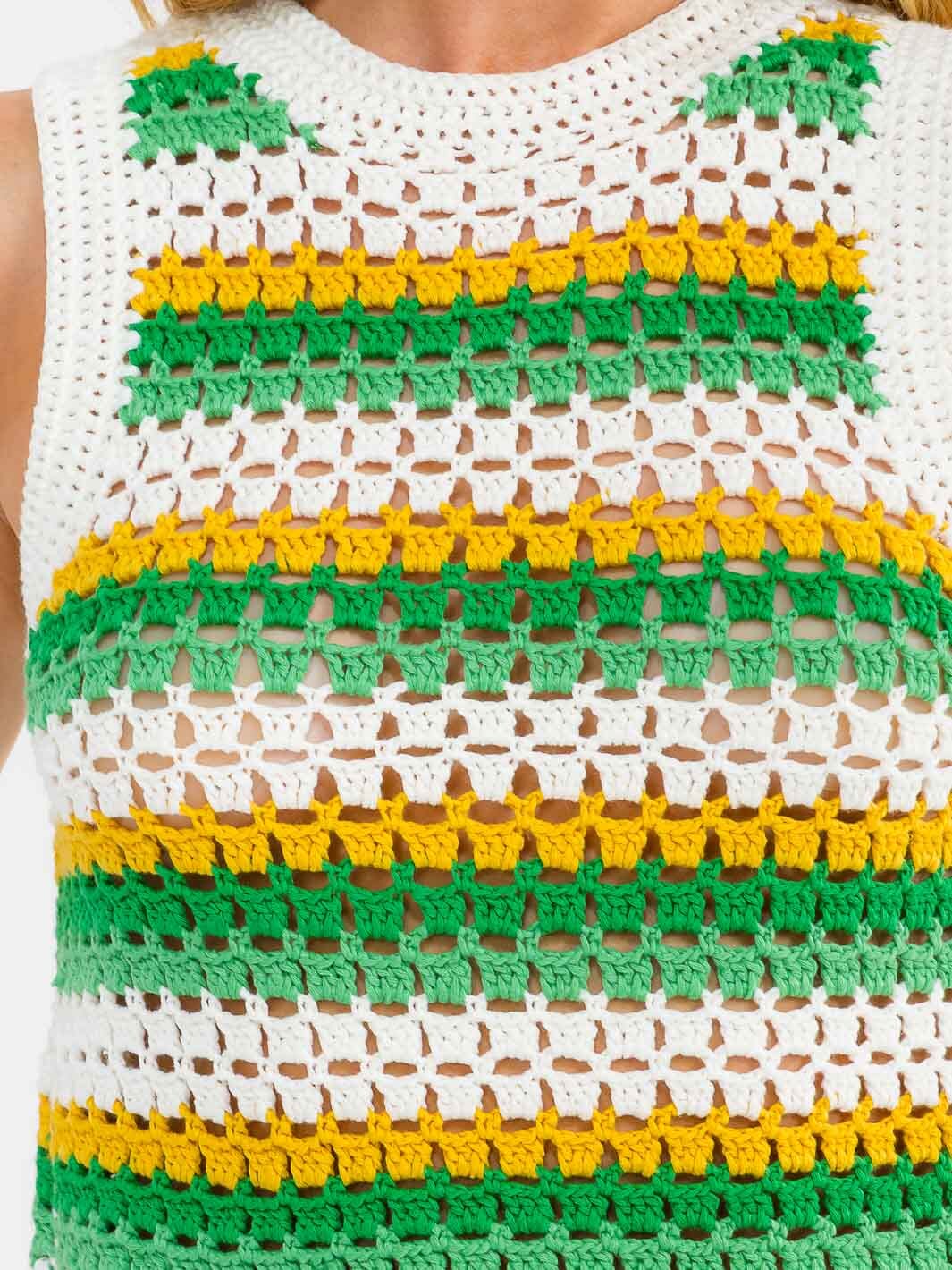 WOMEN'S SLEEVELESS COLORBLOCK KNIT TANK TOP