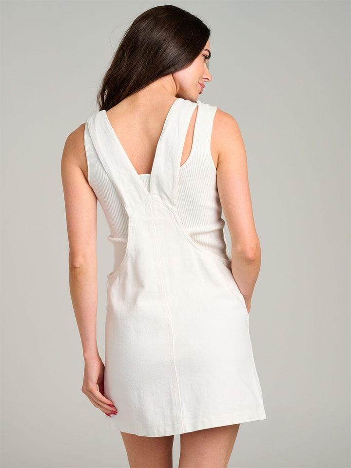 WOMEN'S SLEEVELESS FRONT POCKET BUTTON UP DENIM OVERALL