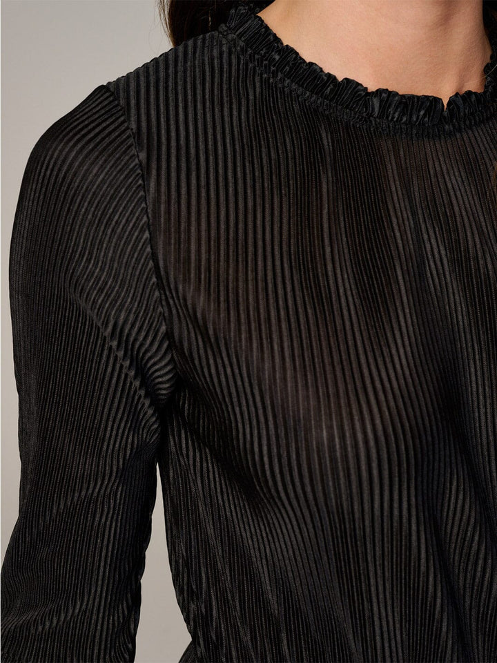WOMEN'S LONG SLEEVE FRONT POCKETS SELF TIE ELASTIC WAIST MAXI DRESS