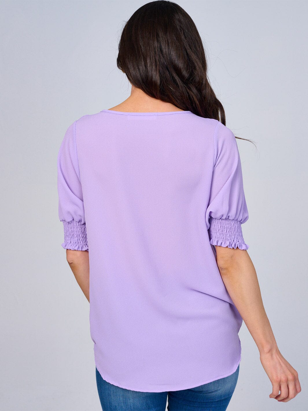 WOMEN'S SHORT SLEEVES SURPLICE BLOUSE