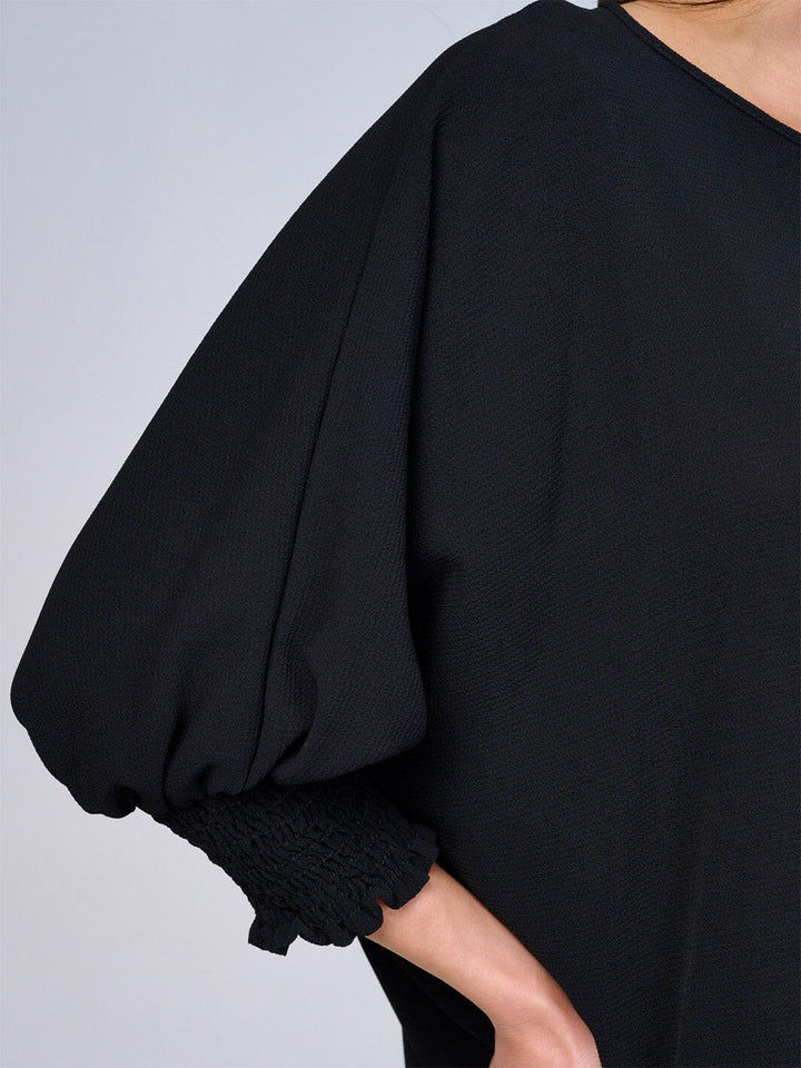 WOMEN'S 3/4 SLEEVES SOLID LOOSE FIT BLOUSE