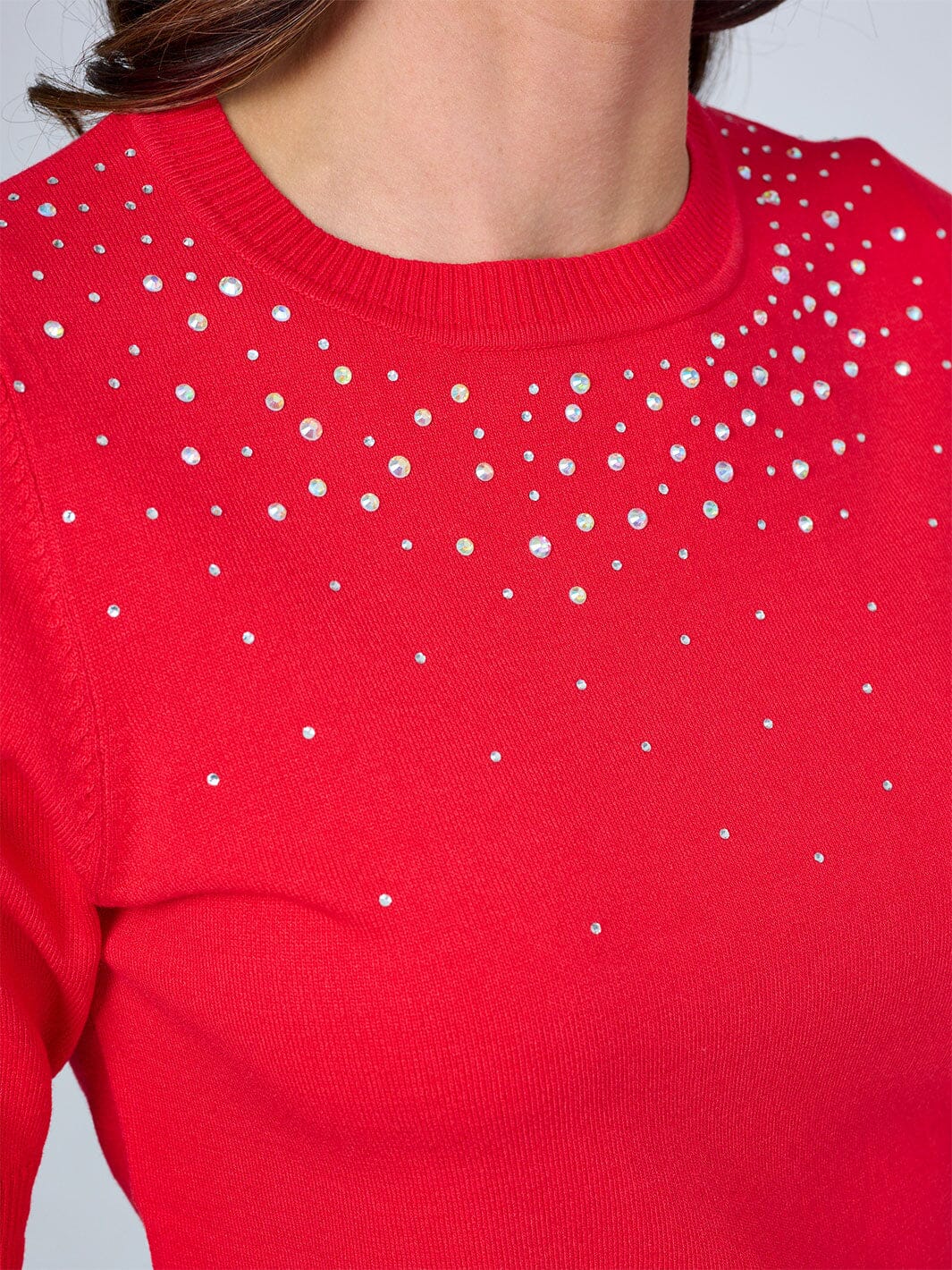 WOMEN'S SHORT SLEEVES STUDS DETAILED BLOUSE