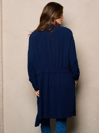 WOMEN'S 3/4 SLEEVE OPEN FRONT POCKETS CARDIGAN