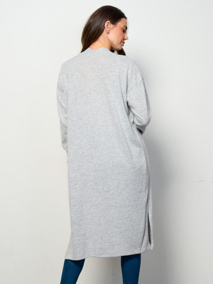 WOMEN'S LONG SLEEVE OPEN FRONT SOLID CARDIGAN