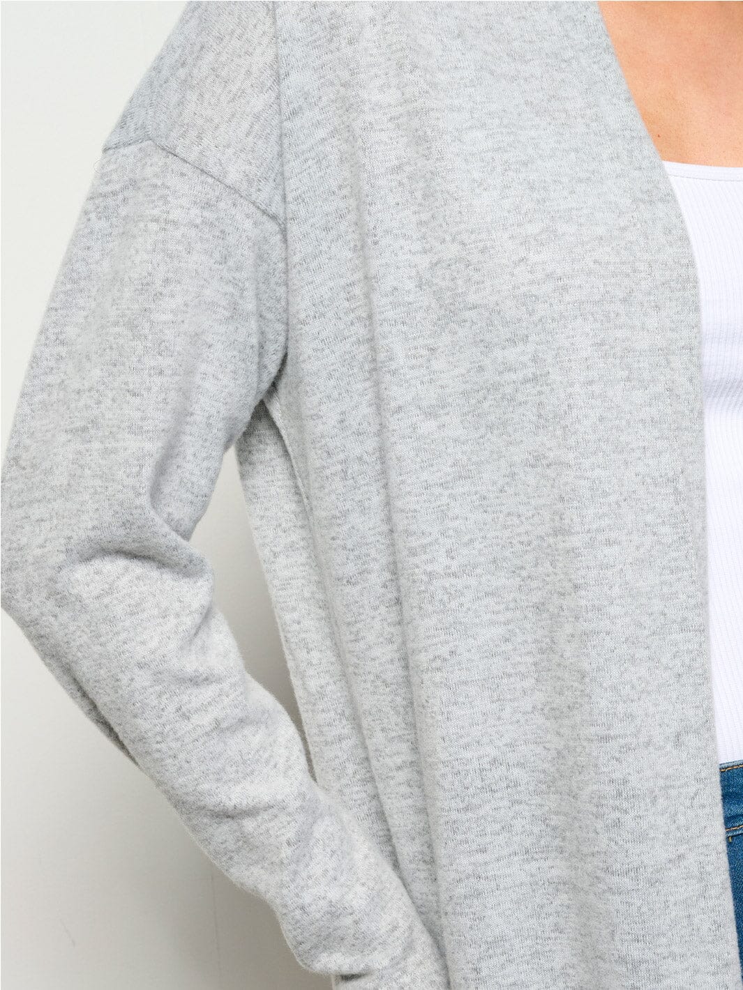 WOMEN'S LONG SLEEVE OPEN FRONT SOLID CARDIGAN
