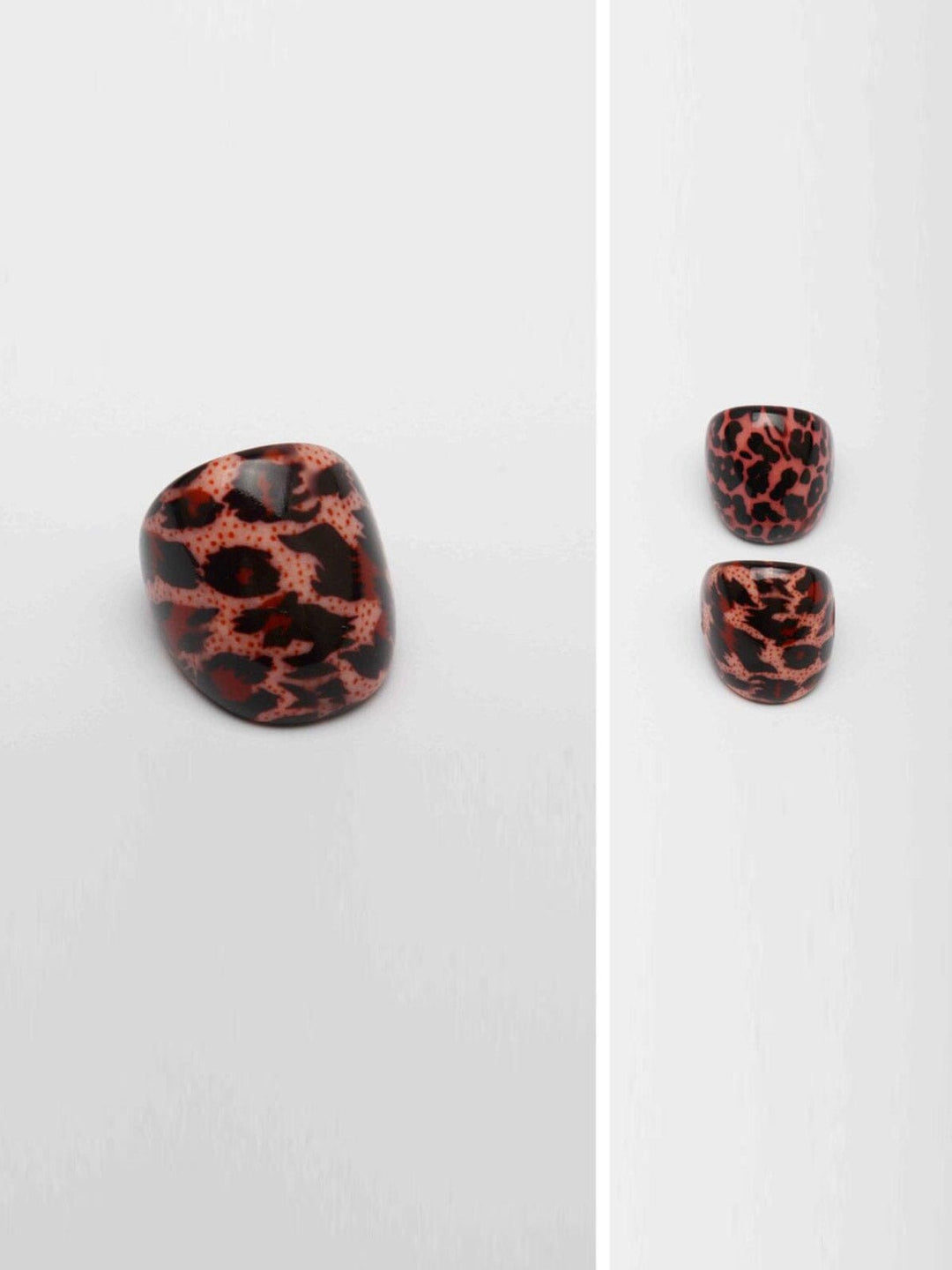 WOMEN'S FASHION PINK ANIMAL PRINT RINGS