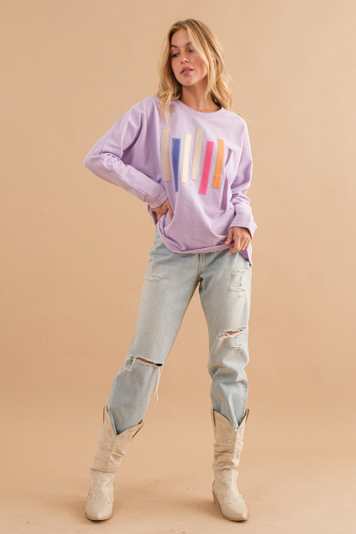 WOMEN'S LONG SLEEVE GRAPHIC PULLOVER SWEATERS