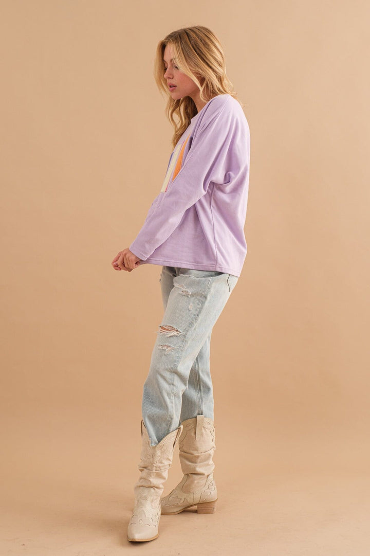 WOMEN'S LONG SLEEVE GRAPHIC PULLOVER SWEATERS
