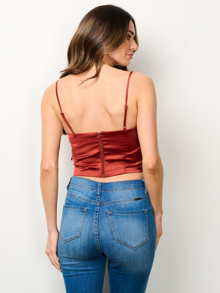 WOMEN'S SLEEVELESS TASSEL STUDS DETAILED TANK TOP