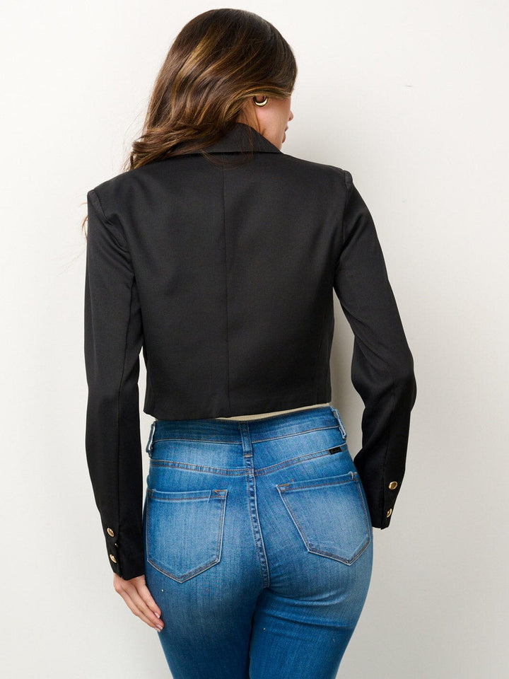 WOMEN'S LONG SLEEVE BUTTON CLOSURE BLAZER