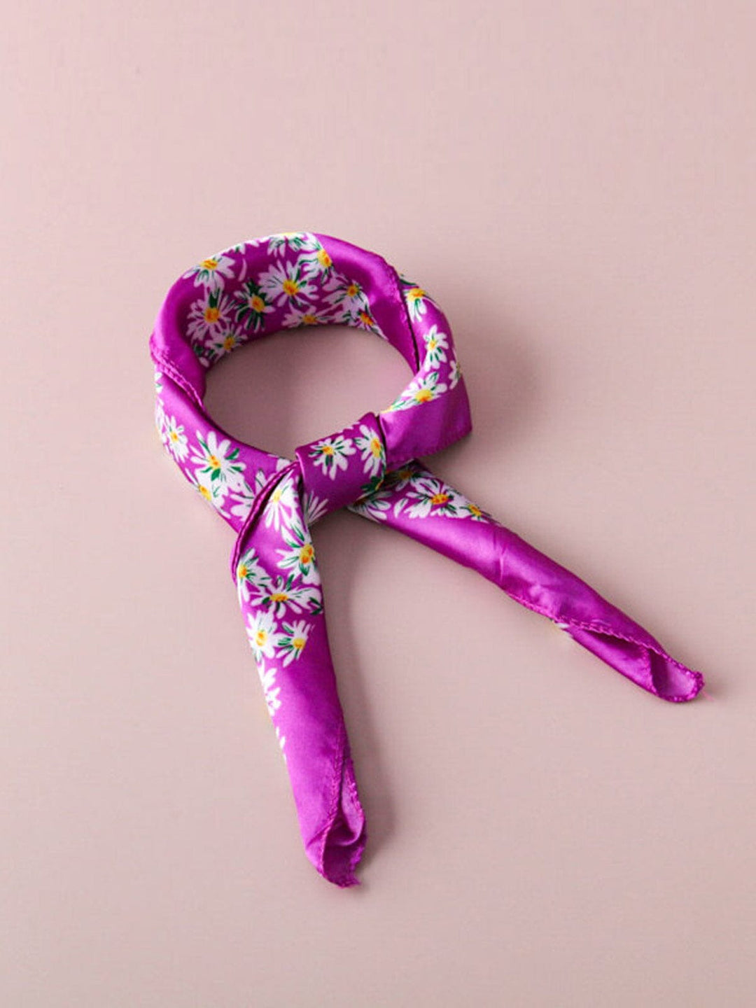 MULTIPLE COLOR SATIN DITSY FLORAL SCARFS