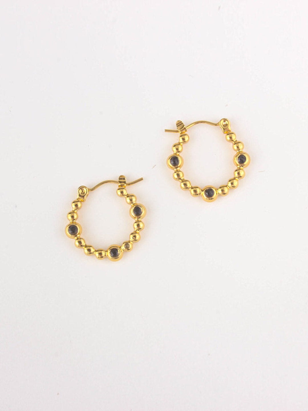 FASHION STAINLESS STEEL SMALL HOOPS EARRINGS