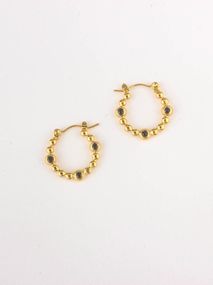 FASHION STAINLESS STEEL SMALL HOOPS EARRINGS