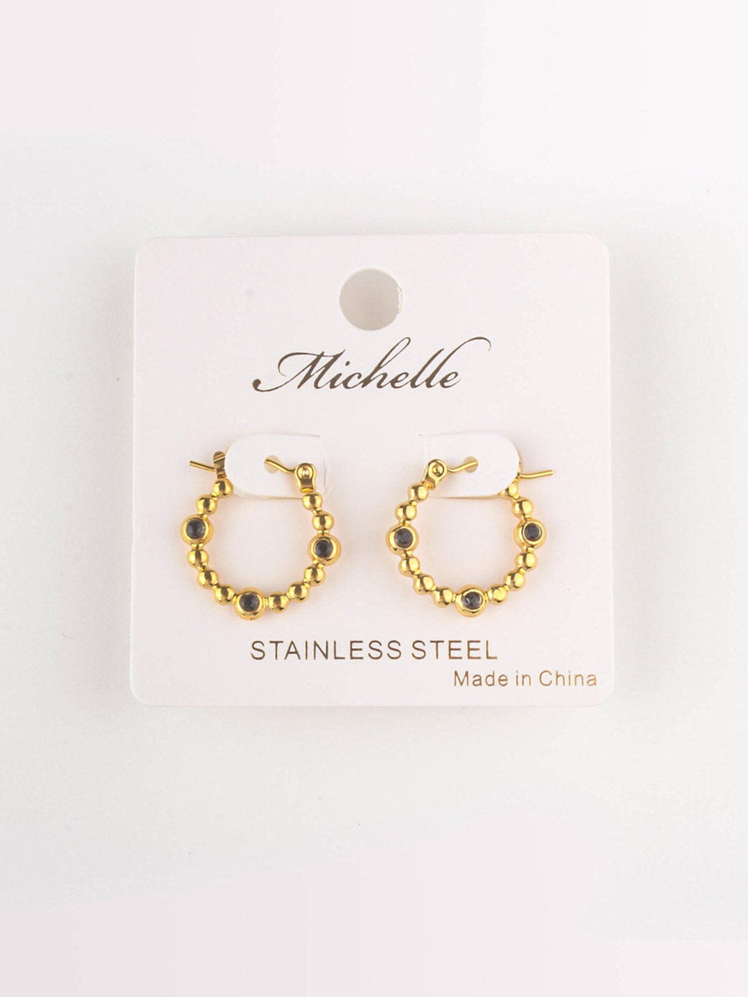 FASHION STAINLESS STEEL SMALL HOOPS EARRINGS