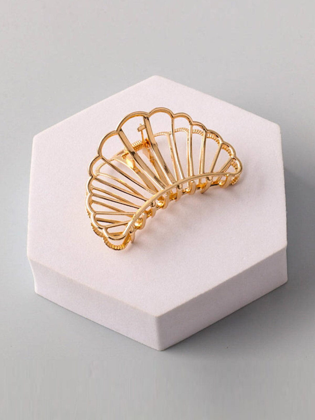 FASHION GOLD & SILVER CLAW HAIR CLIPS