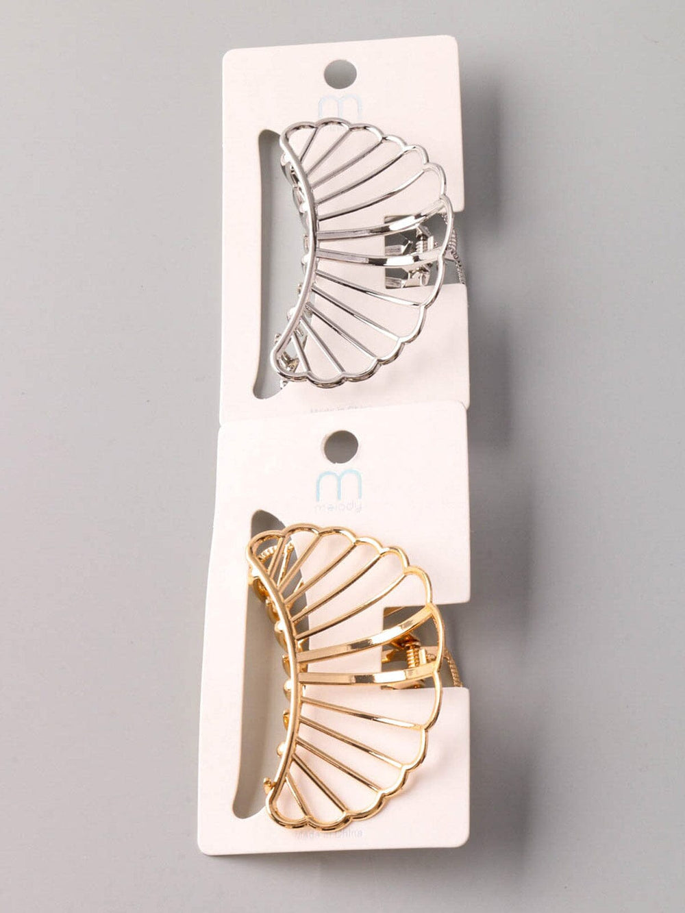 FASHION GOLD & SILVER CLAW HAIR CLIPS