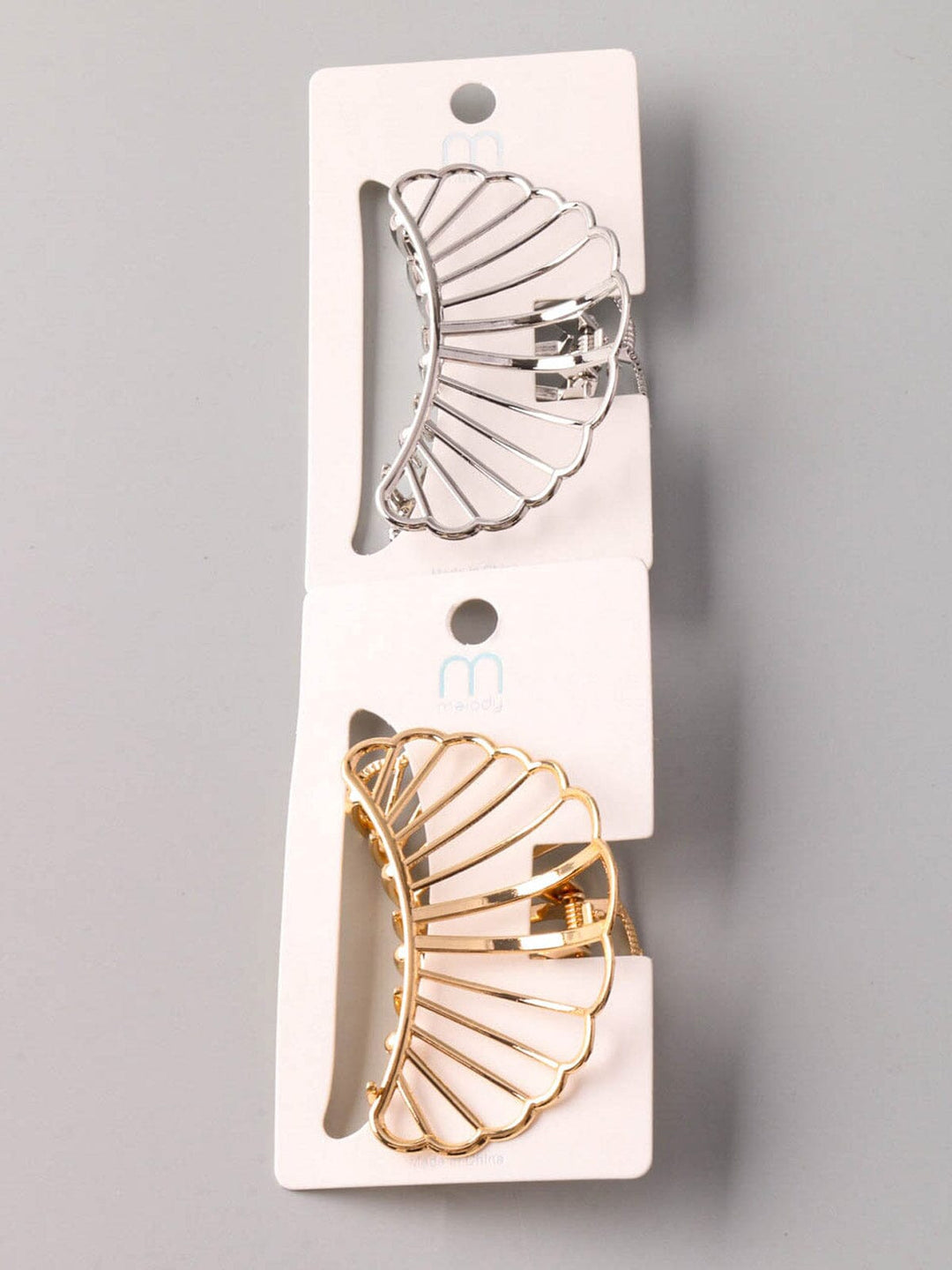 FASHION GOLD & SILVER CLAW HAIR CLIPS