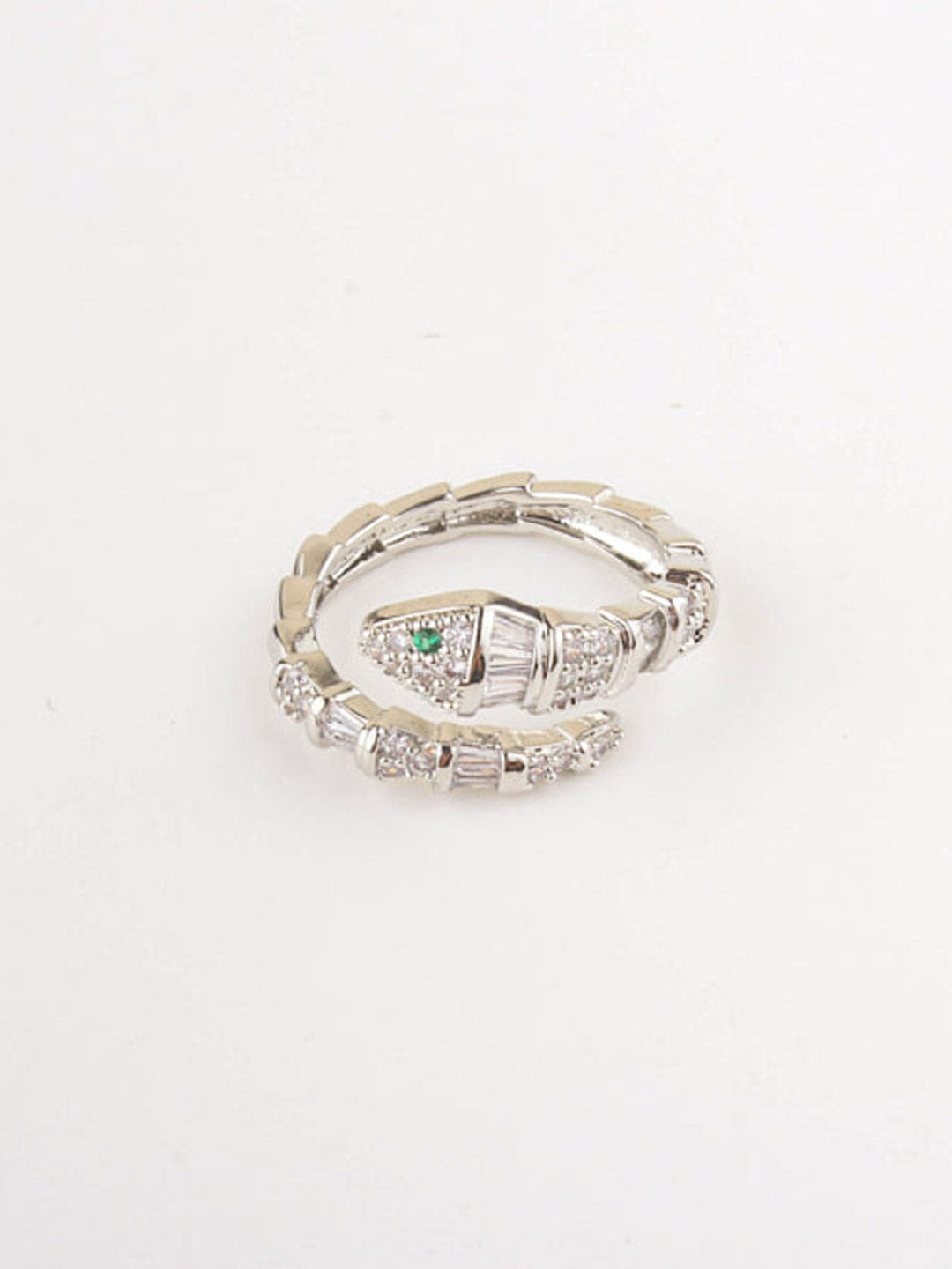 FASHION WHITE GOLD PLATED SNAKE STONES RINGS