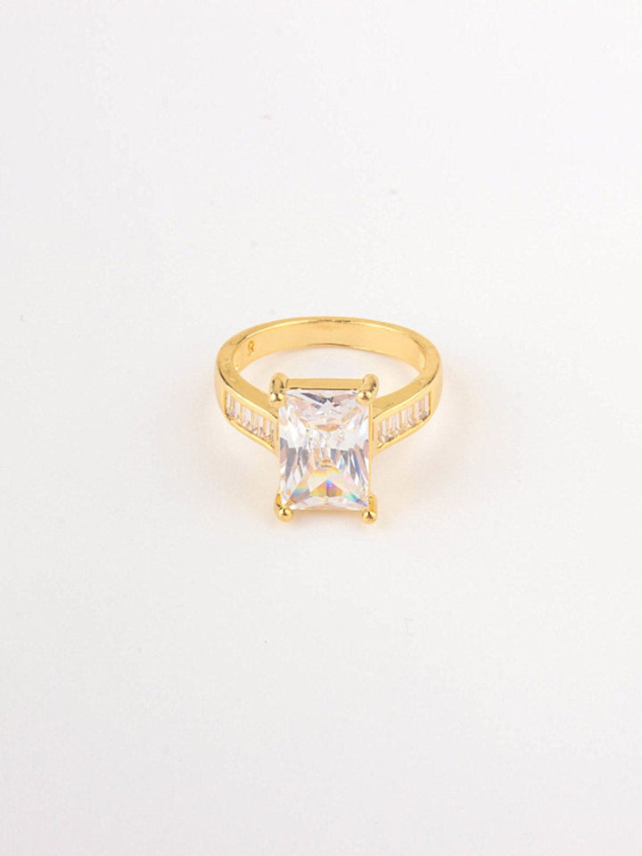 WOMEN'S GOLD PLATED STONES RINGS