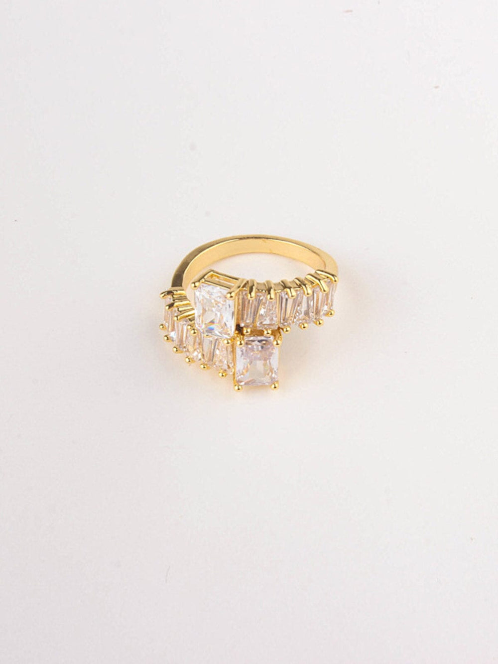 WOMEN'S GOLD PLATED STONES RINGS